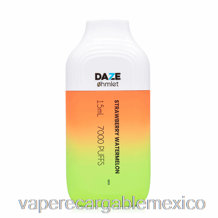 Vape Recargable 7 Daze Ohmlet 7000 0% Cero Nicotina Desechable Fresa Sandía